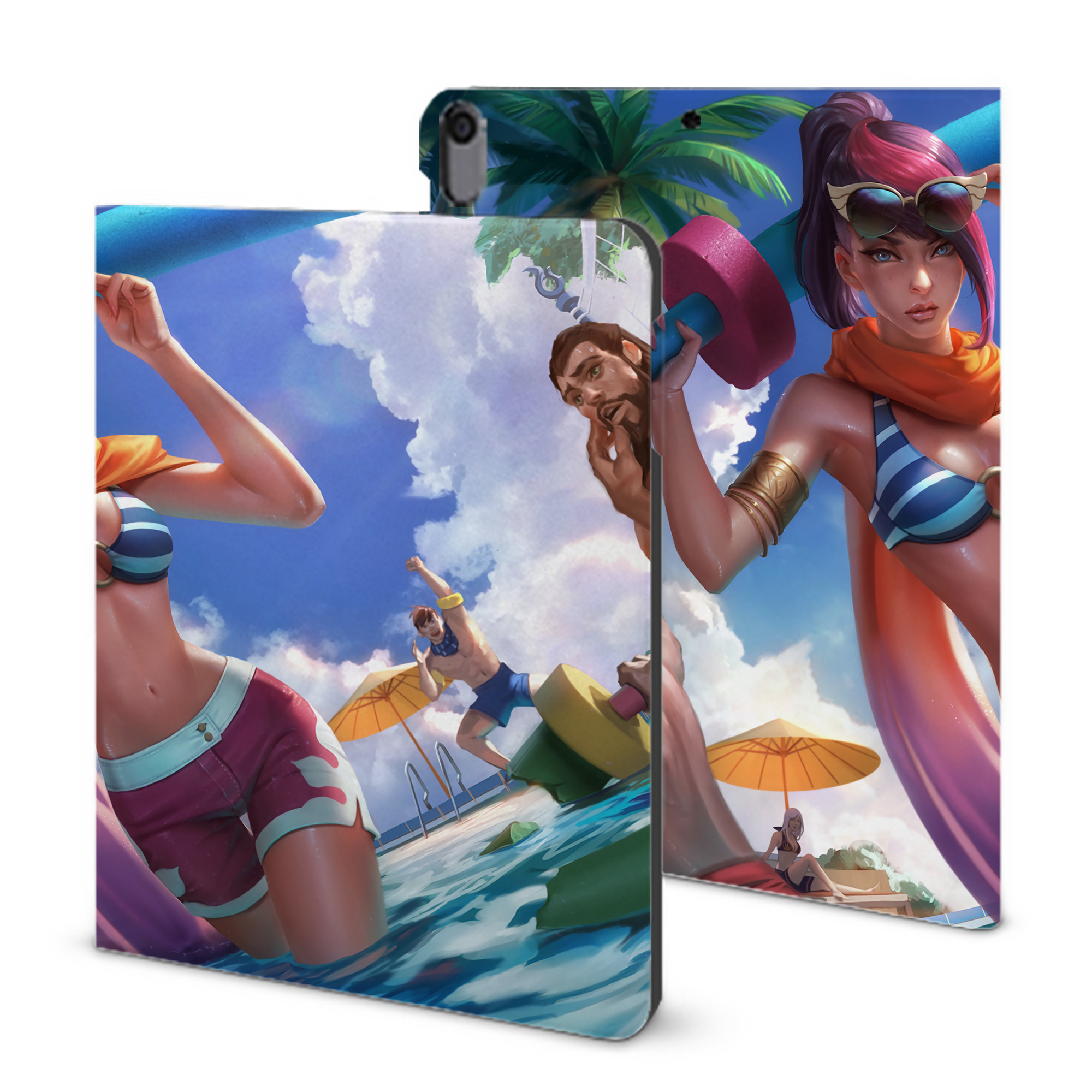 （画像用） リーグ・オブ・レジェンド League of Legends LOL IPad ケース ブック型 PUレザー TPU 耐衝撃 軽量 薄型 ペン収納なし 全面保護 IPad 各モデル対応